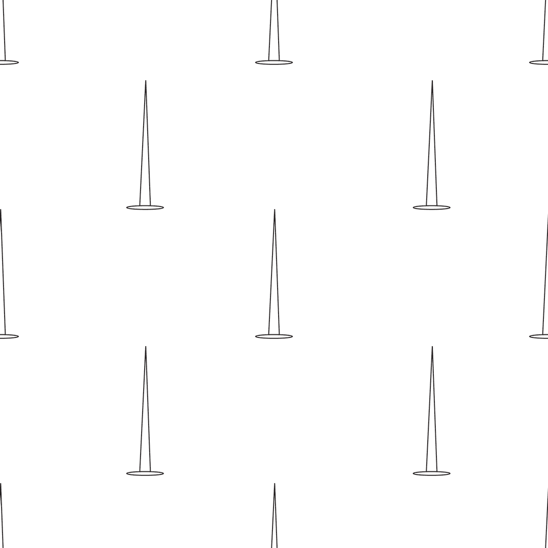 Transparent Seamless Pattern with Black Tack Outlines for Crafts and Carpentry