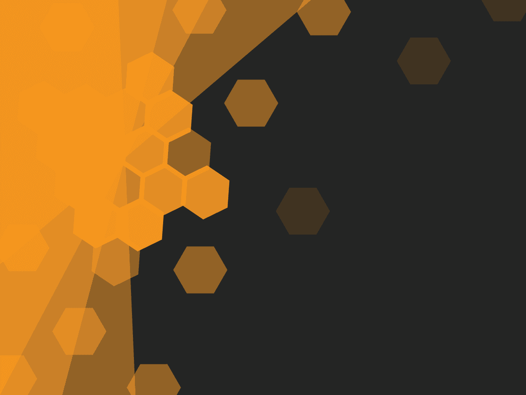 Abstract Yellow Black Hexagonal Shapes on Transparent Background