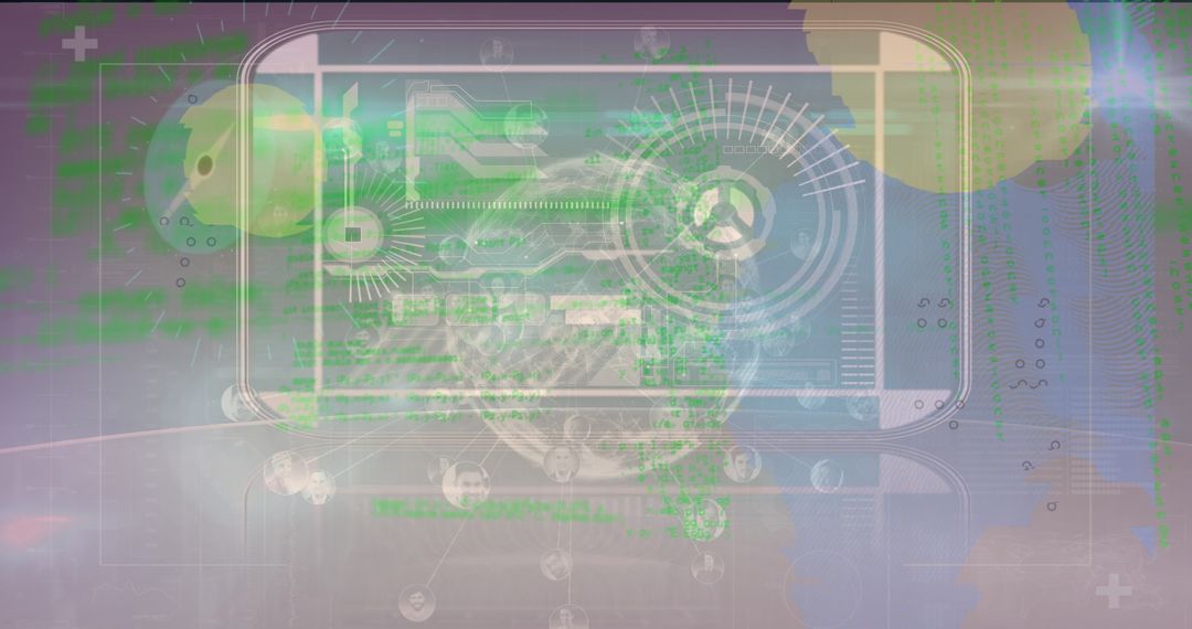 Digital Interface Displaying Data Processing Over Globe - Free Images, Stock Photos and Pictures on Pikwizard.com