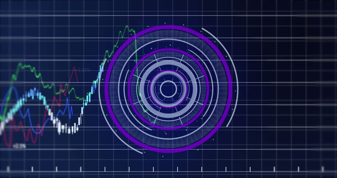 Futuristic Financial Data with Digital Interface