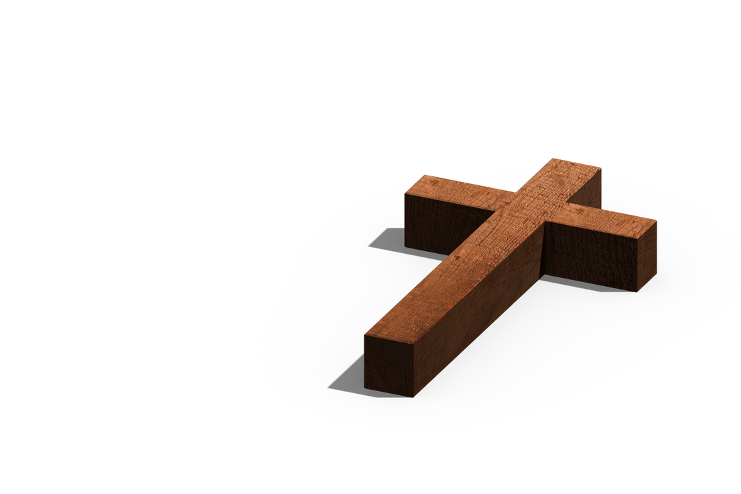 Transparent Brown Wooden Cross Isolated on Rendered Background - Download Free Stock Images Pikwizard.com