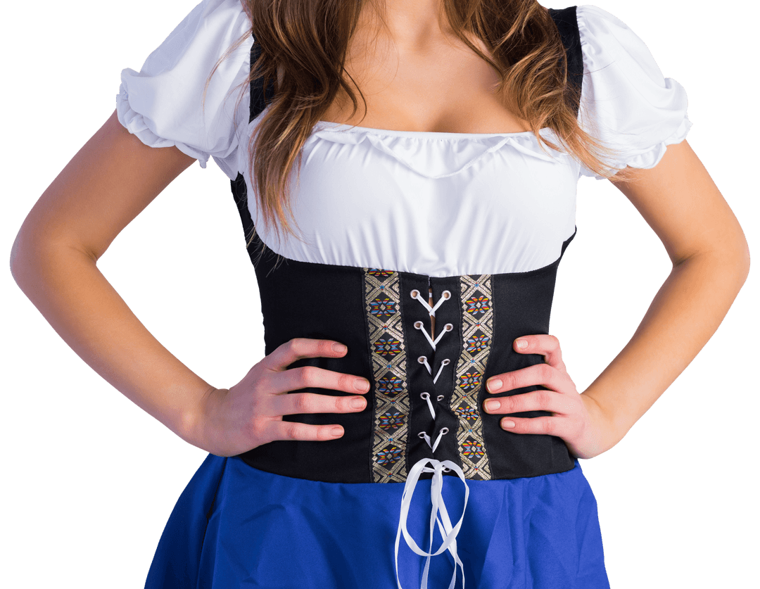 Bavarian Oktoberfest Costume with Transparent Background