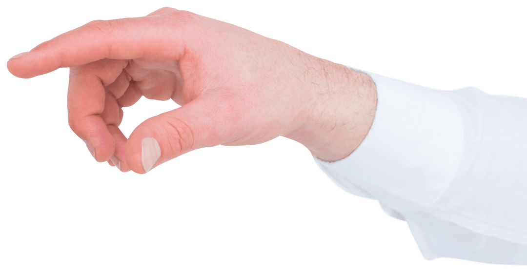 Transparent Business Hand Gesturing Pointing