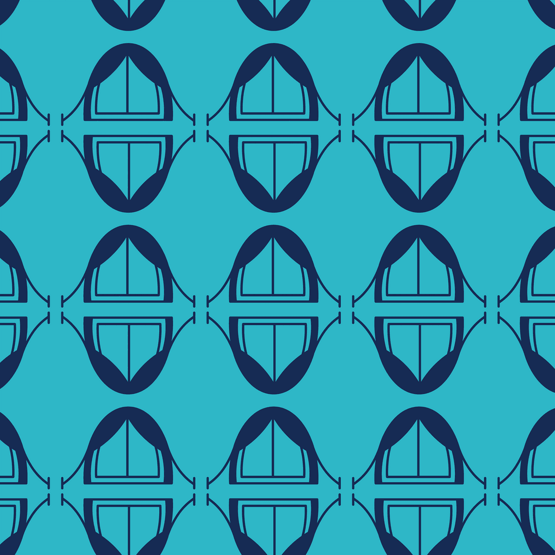 Blue Tent Camping Pattern On Transparent Background