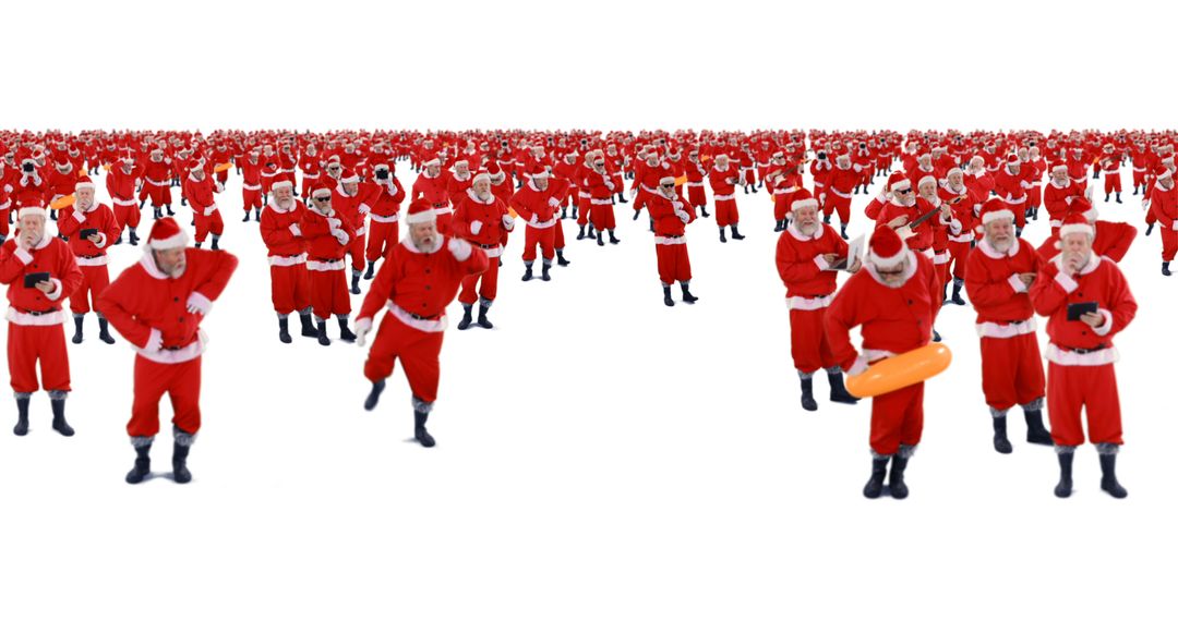 Thousands of Santa Claus Running and Having Fun in Santa Suit - Free Images, Stock Photos and Pictures on Pikwizard.com