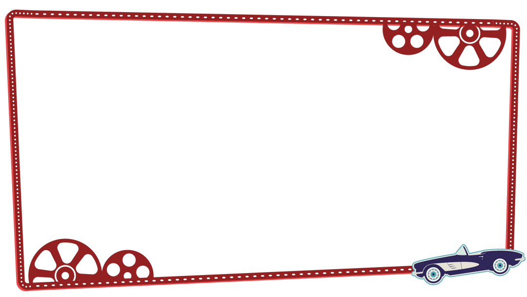 Retro Filmstrip Border with Transparent Background