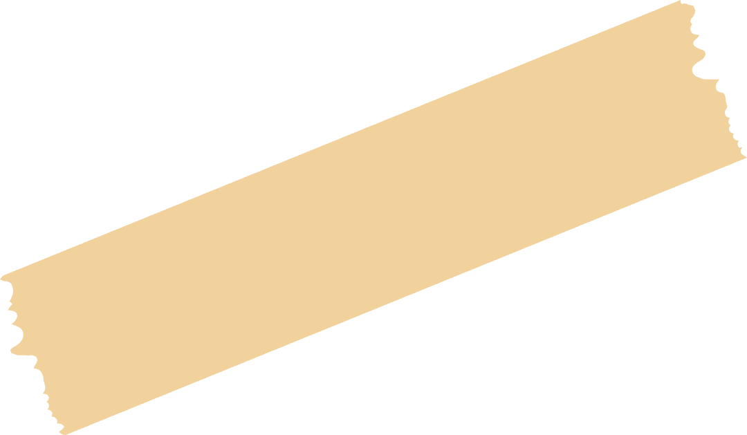 Transparent Amber Adhesive Tape Strip with Torn Edges