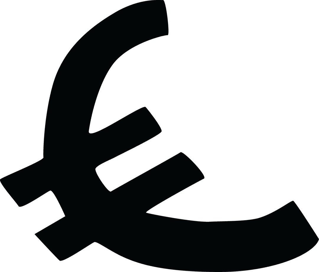 Euro Currency Sign on Transparent Background for Financial Concepts