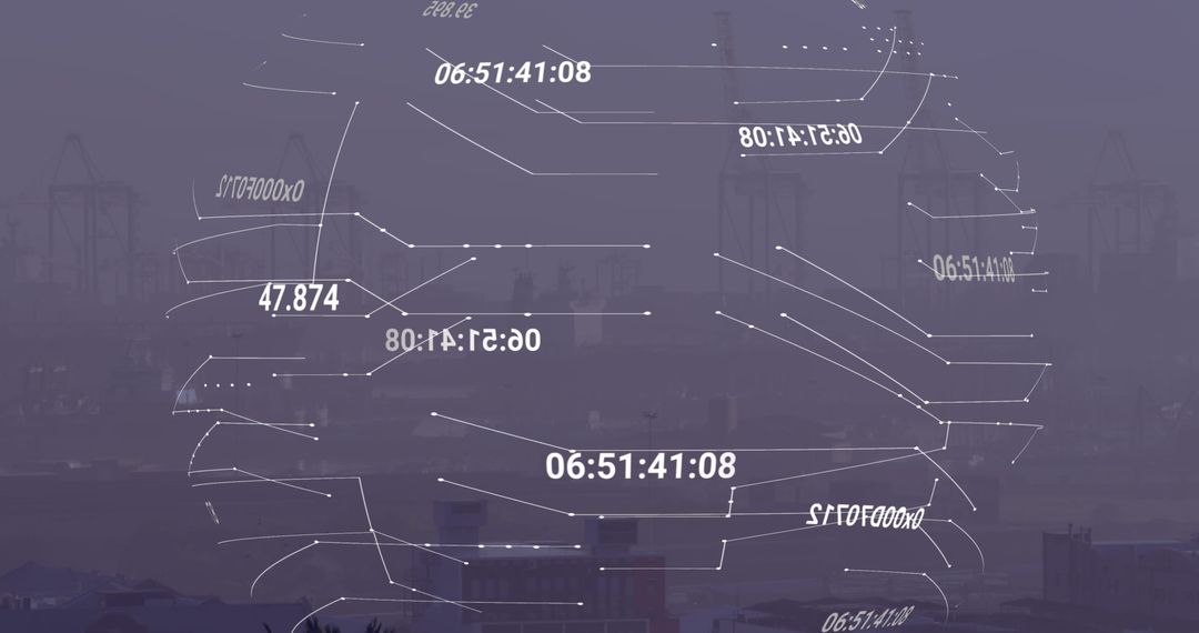 Digital Globe Overlay with Cityscape Highlighting Global Connections