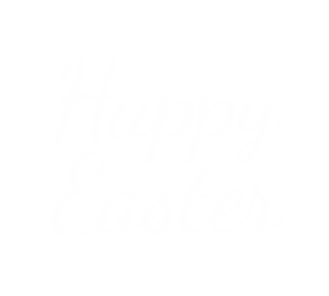 Transparent Happy Easter Celebration Text Design