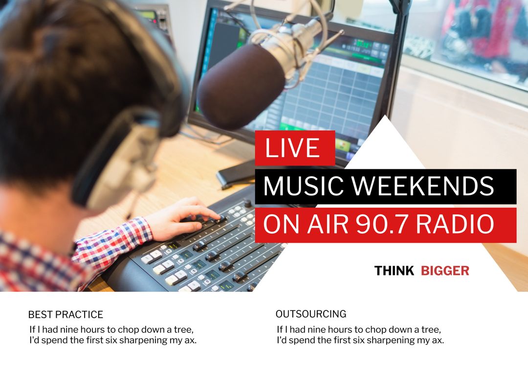 DJ Hosting Live Music Weekend on 90.7 Radio Station - Download Free Stock Templates Pikwizard.com