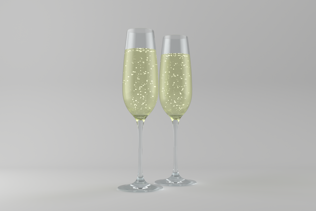 Two Champagne Glasses on Transparent Background, Perfect for Celebrations - Download Free Stock Images Pikwizard.com