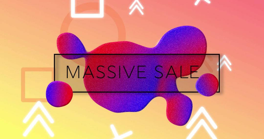 Massive Sale Announcement with Vibrant Pattern Background - Free Images, Stock Photos and Pictures on Pikwizard.com