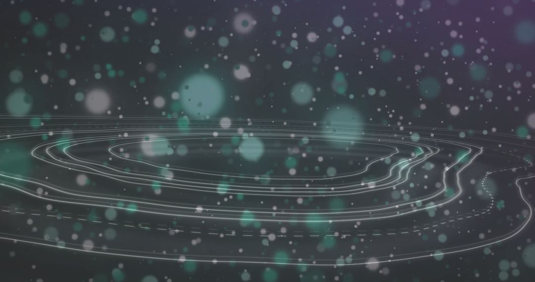 Abstract Glowing Light Patterns with Circular Motion