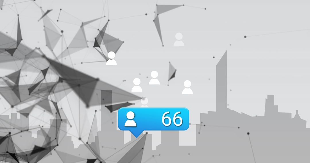 Futuristic Digital Network Connections Over Cityscape