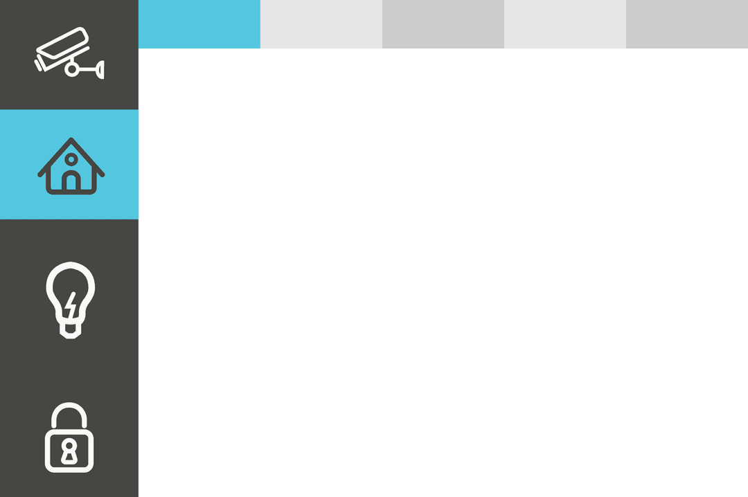 Smart Home Interface with Transparent Background and Icons