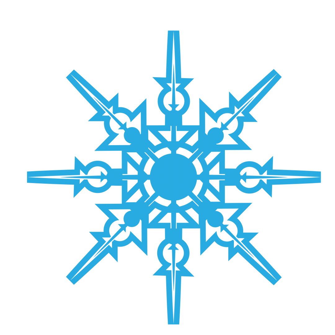 Intricate Digital Blue Snowflake Transparent Design - Download Free Stock Images Pikwizard.com