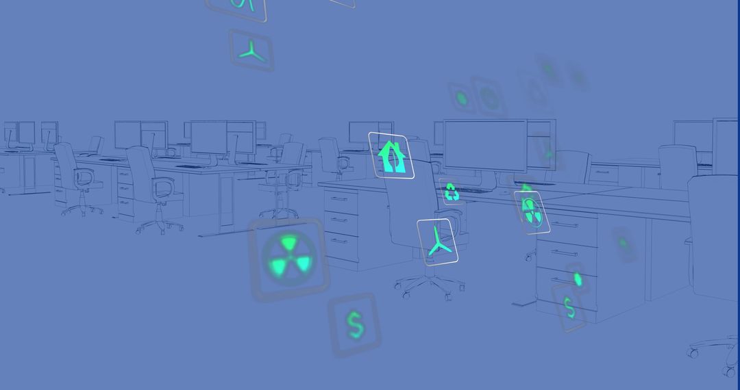 Holographic Sustainable Energy Concepts in Office with Digital Workspace