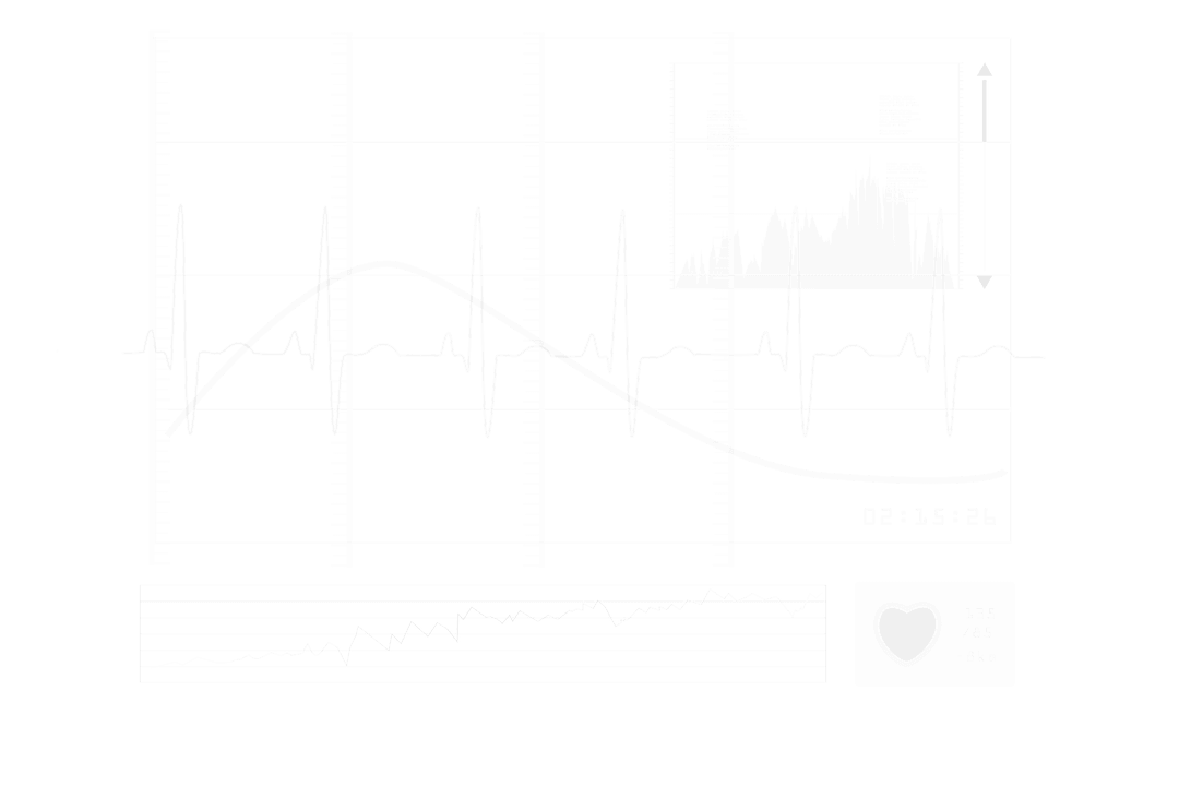 Medical Lifeline Graph on Transparent Background for Health Displays