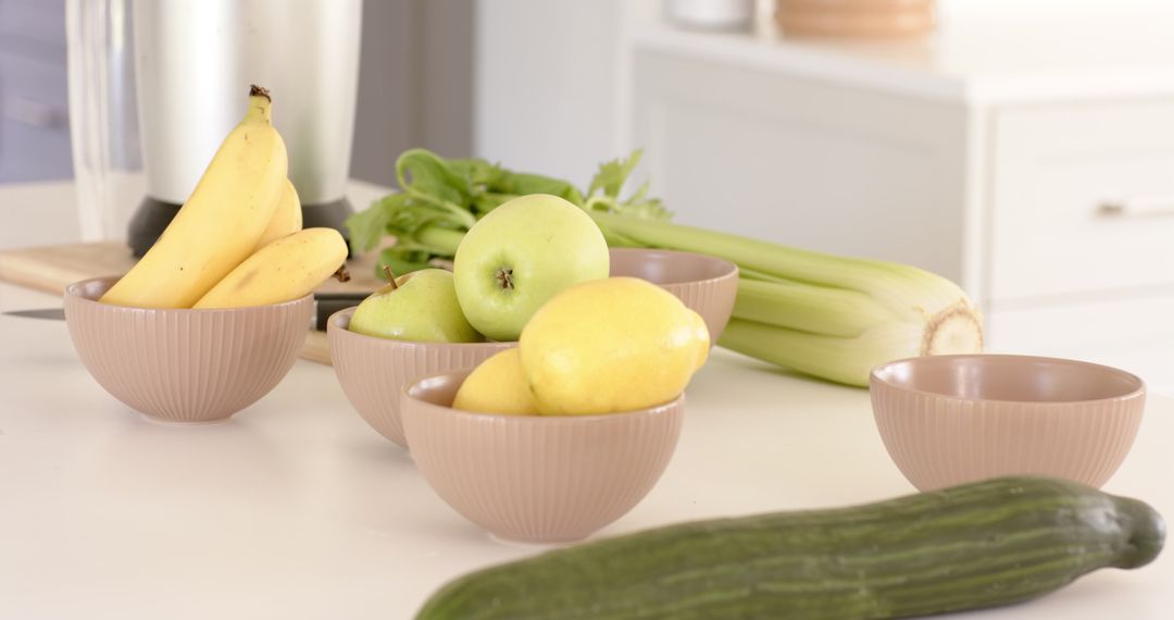 Fresh Ingredients Displayed in Minimalist Kitchen Setting