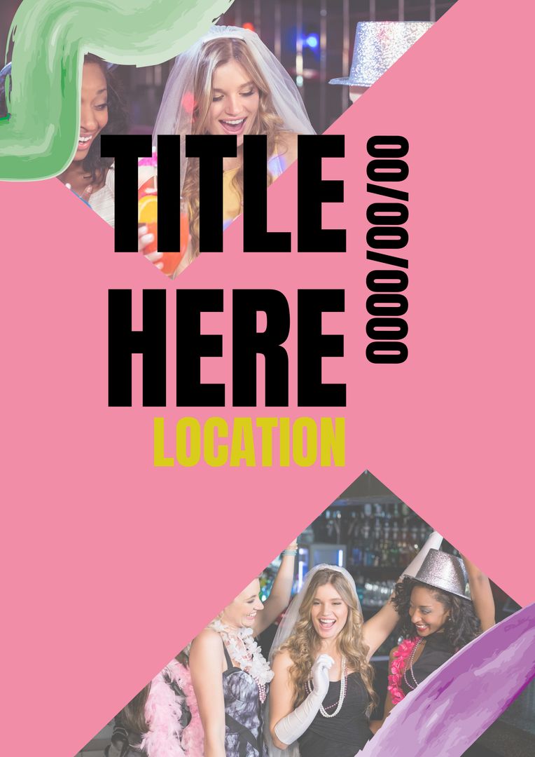 Vibrant Girls' Night Out Event Promotion Template with Dynamic Design