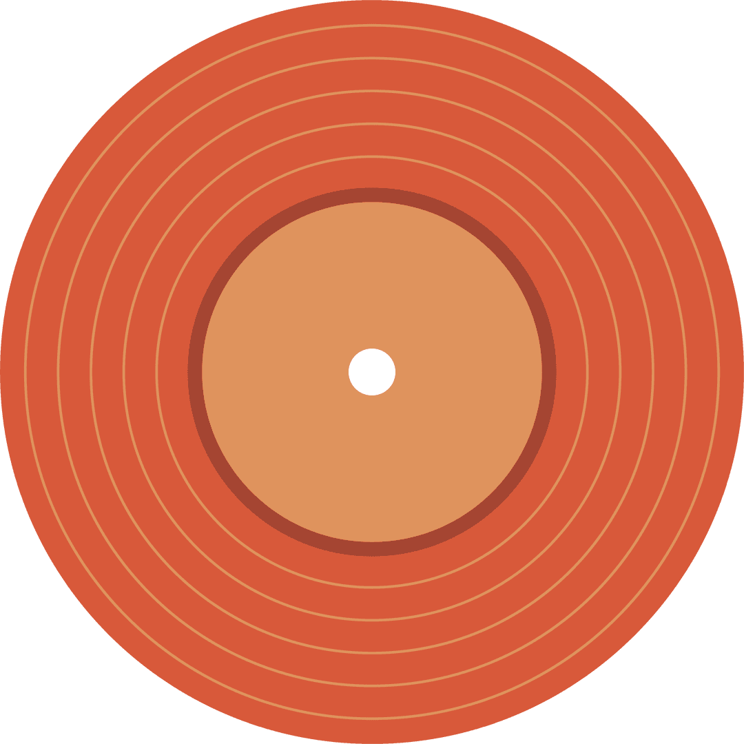 Geometric Concentric Circles on Transparent Background