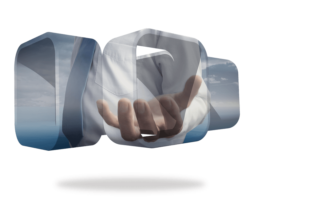 Transparent Business Icons Reflecting Future Concepts