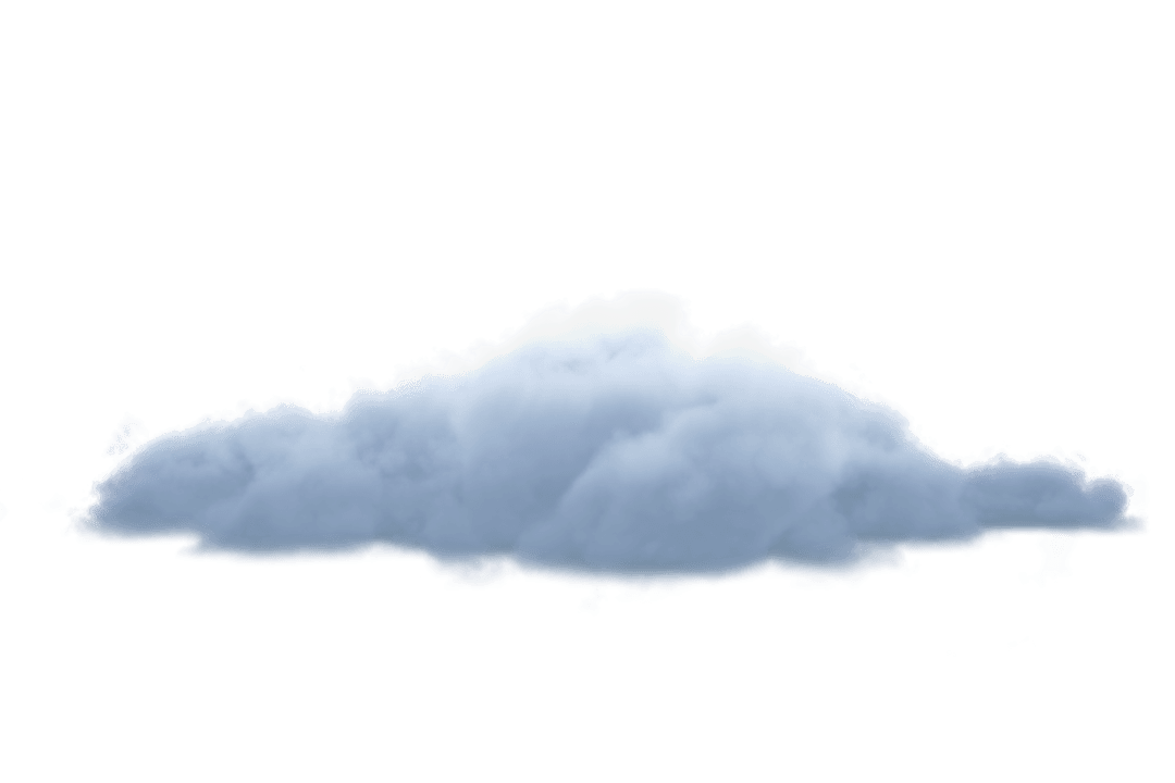Isolated Cloud Design on Transparent Background for Climate Projects