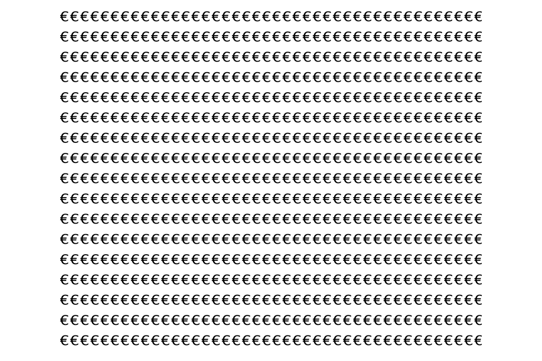 Euro Currency Symbol Pattern Transparent Background Illustration