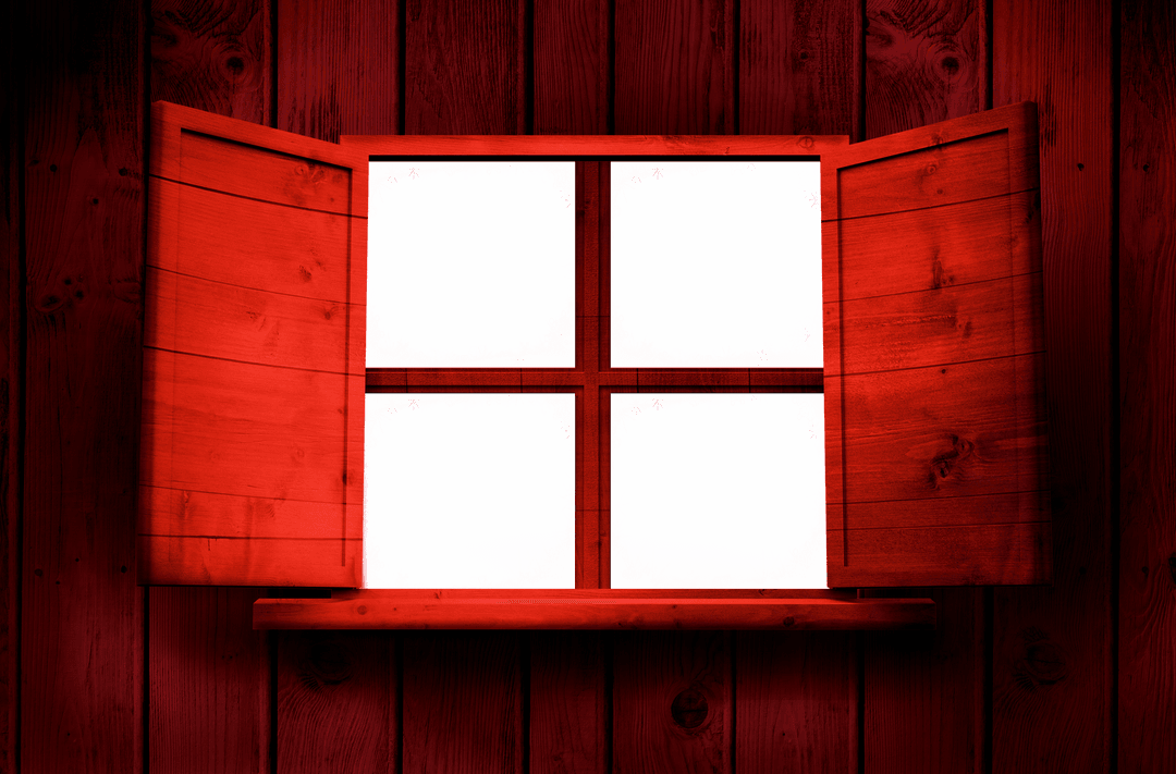 Wooden Shutters on Transparent Background Architectural Design