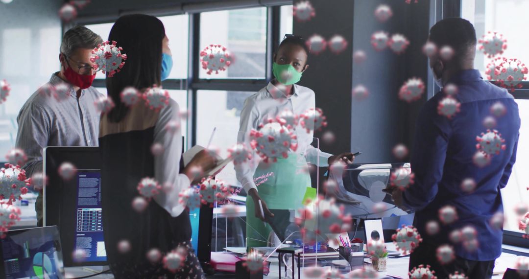 Team Collaboration in COVID-19 Safe Modern Office Setting