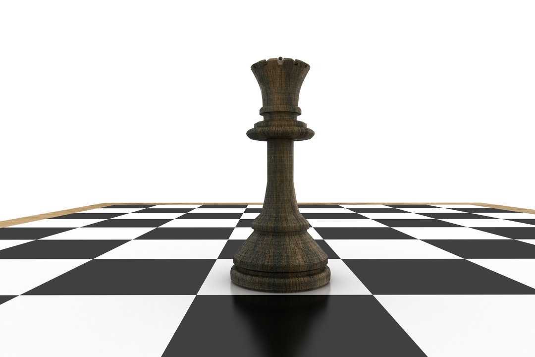 Transparent Black Queen Piece on a Chessboard - Download Free Stock Images Pikwizard.com