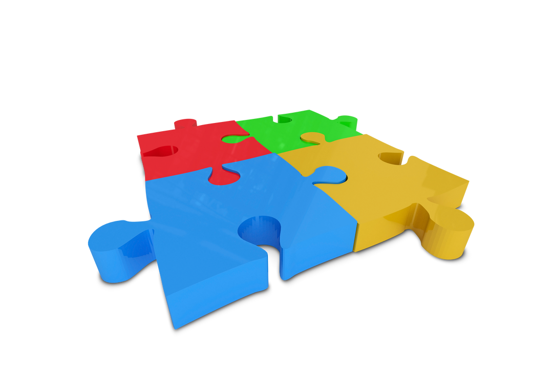 Colorful Puzzle Pieces on Transparent Background - Download Free Stock Images Pikwizard.com