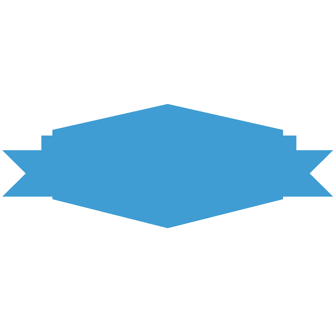 Blue Banner with Writing Space on Transparent Background