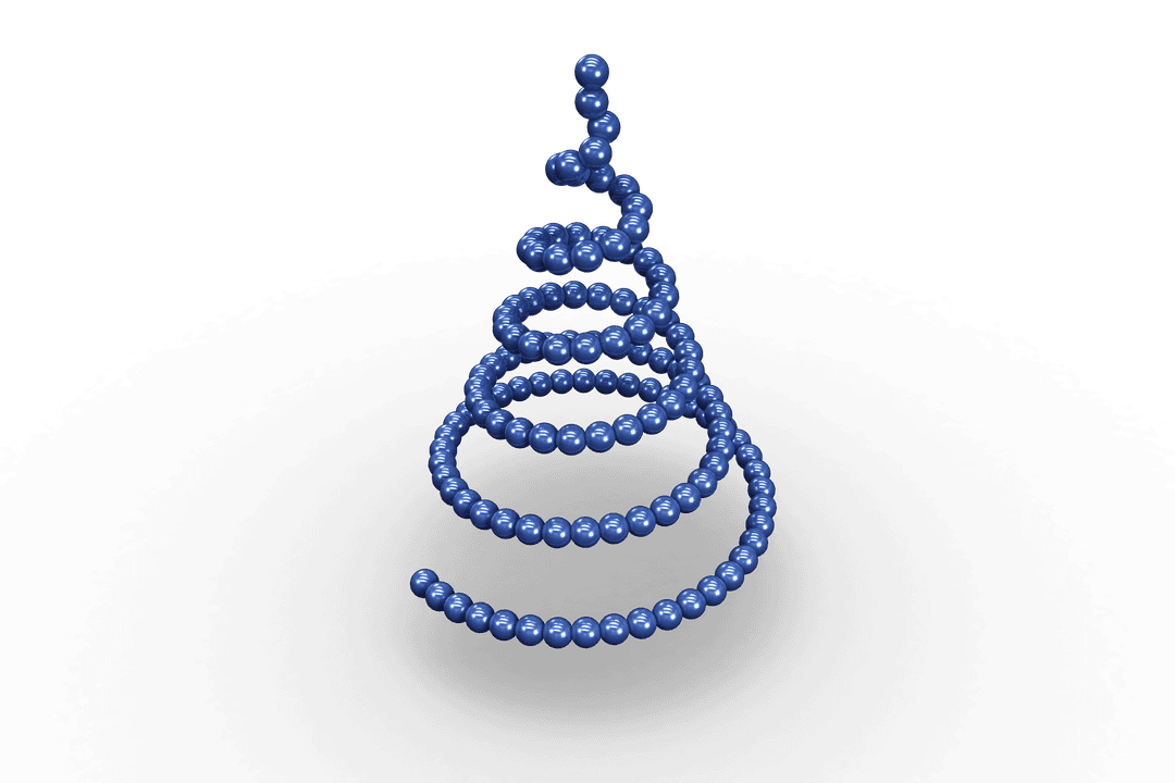 Digital Blue Christmas Tree on Transparent Background