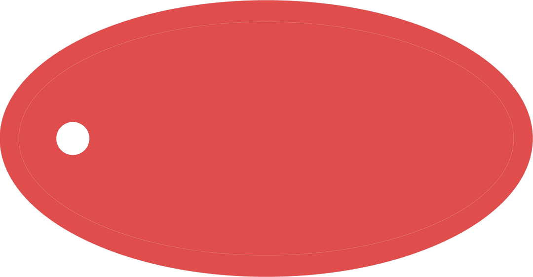 Red Gift Label PNG with Transparent Background for Design Project