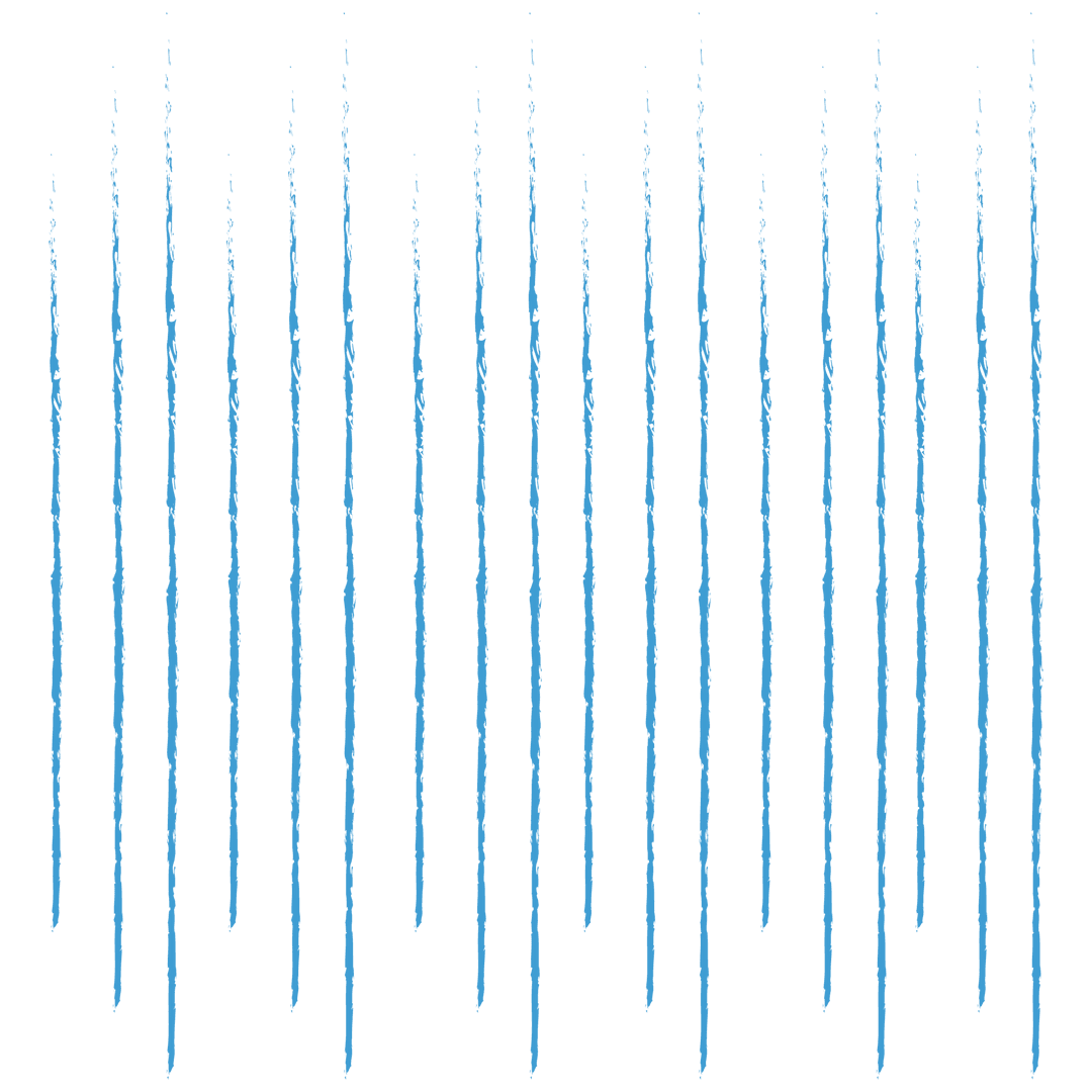 Abstract Blue Linear Pattern on Transparent Background