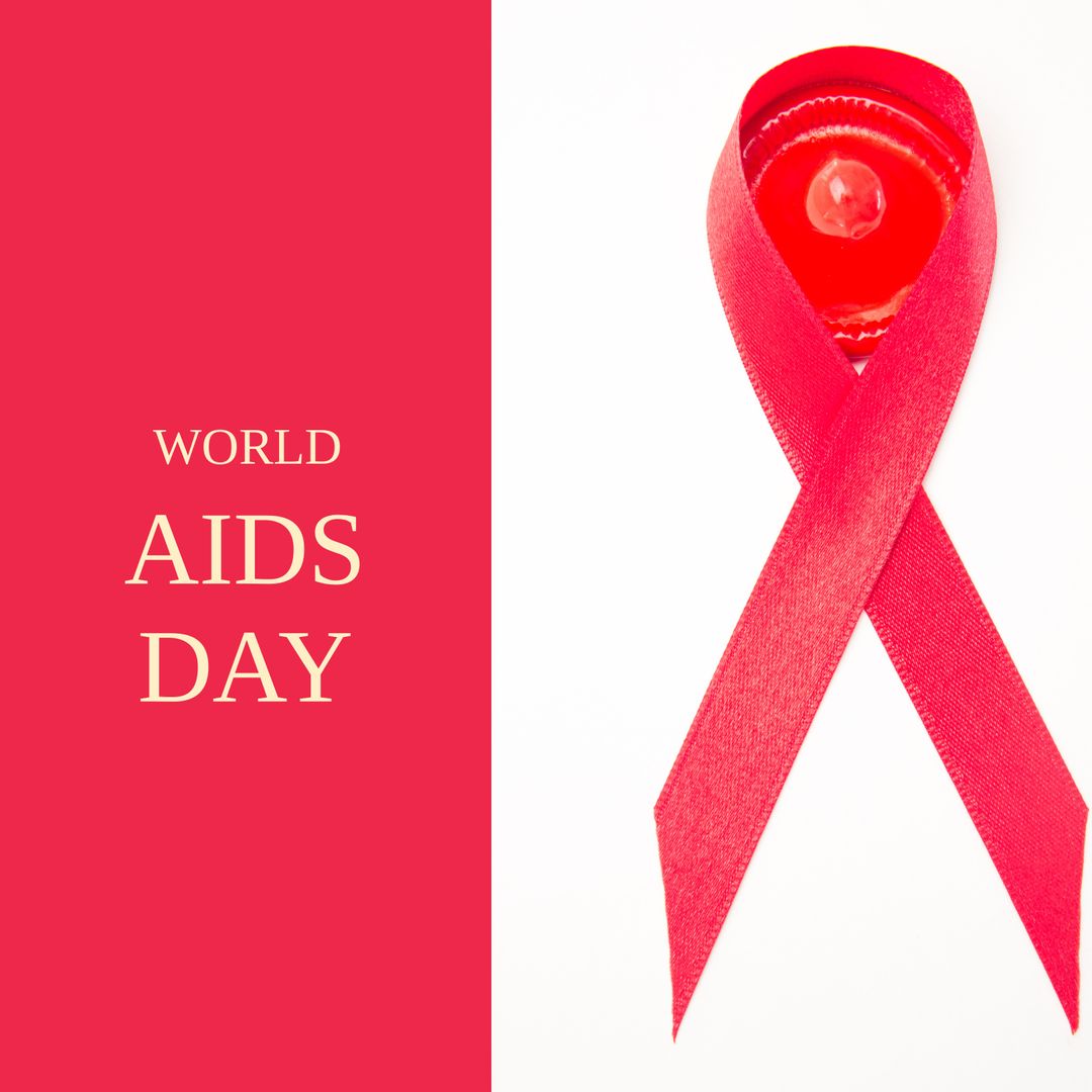 Red Awareness Ribbon for World Aids Day Concept
