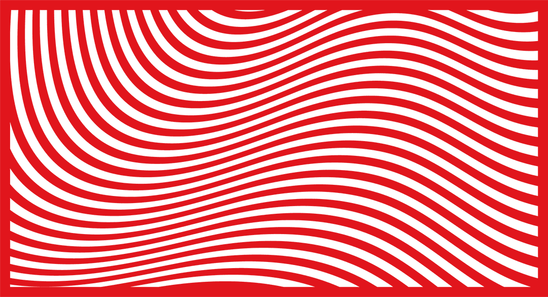 Dynamic Red Waveforms on Transparent Background for Bold Designs