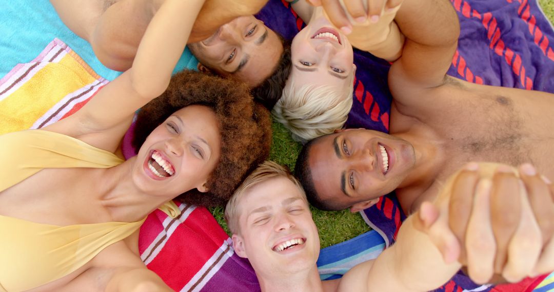 Friends Spending Time Together Joyfully in a Circle on a Summer Day - Free Images, Stock Photos and Pictures on Pikwizard.com