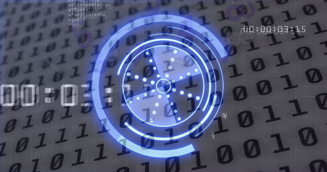 Digital Interface with Cybersecurity Conceptual Graphics