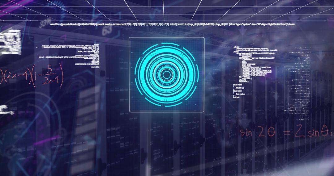 digital interface concept with data visualization in server room - Free Images, Stock Photos and Pictures on Pikwizard.com