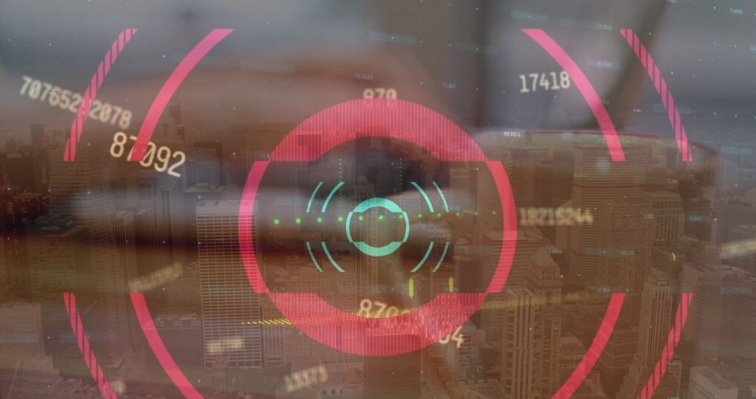 Global Communication Concept with Digital Overlay in Urban Setting