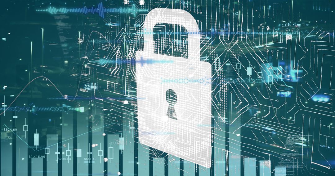 Digital Lock Representing Data Security and Cyber Protection