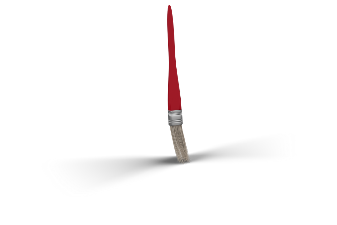 Realistic Red Paintbrush Render with Transparent Background - Download Free Stock Images Pikwizard.com