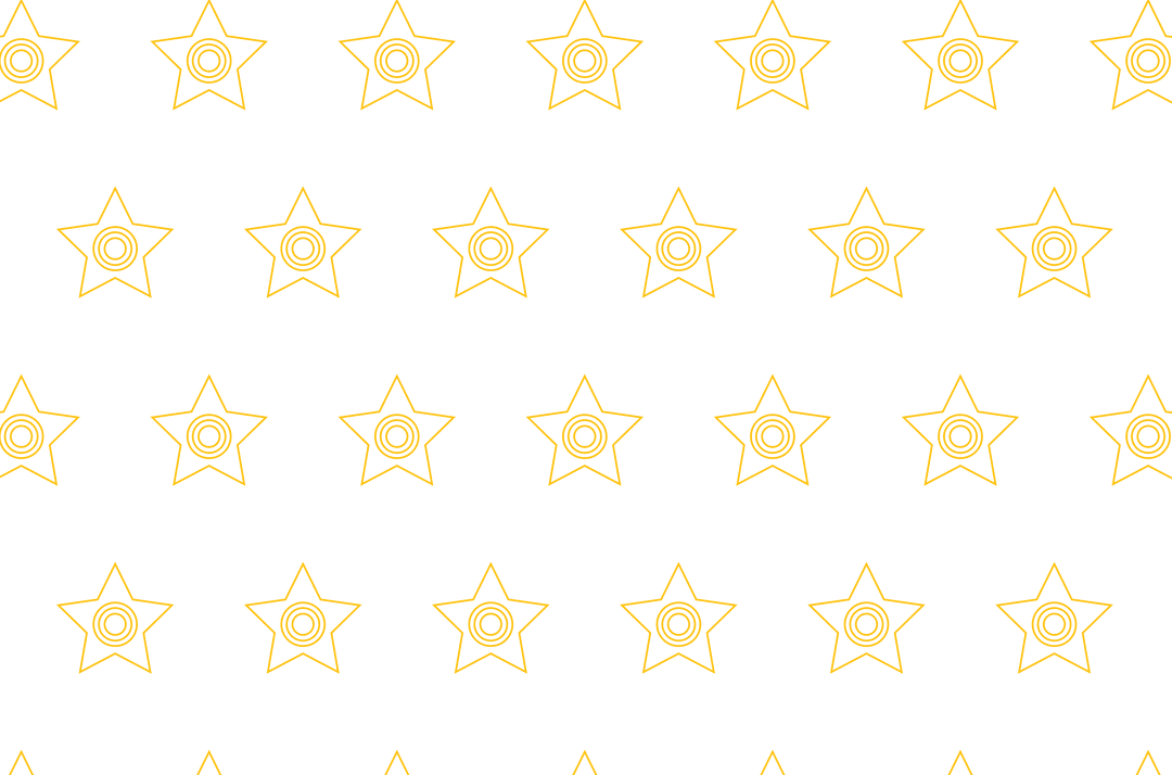 Yellow Star Pattern on Transparent Background