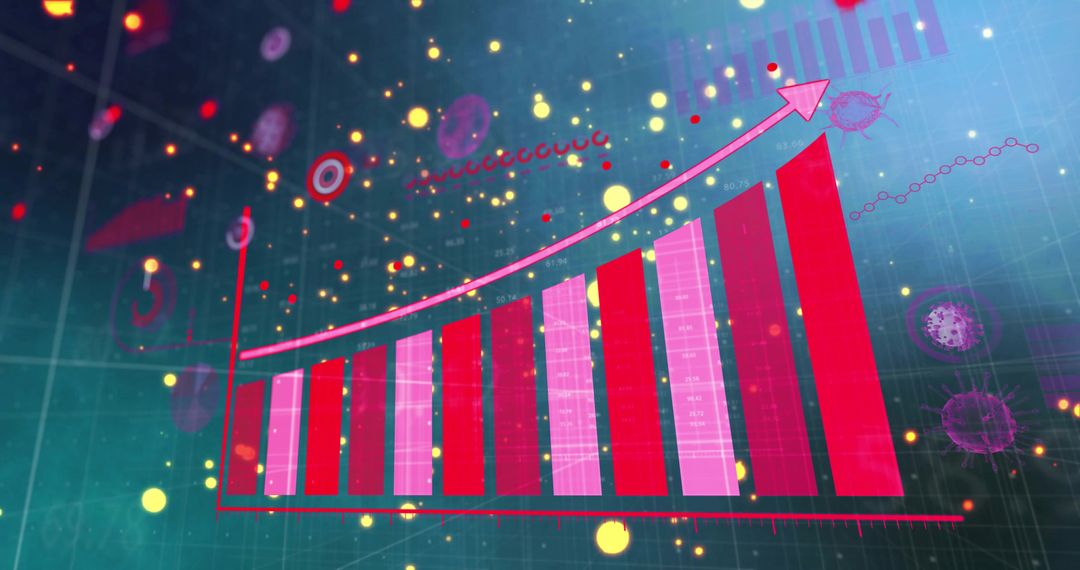 Futuristic Financial Growth Chart with Sci-Fi Digital Interface