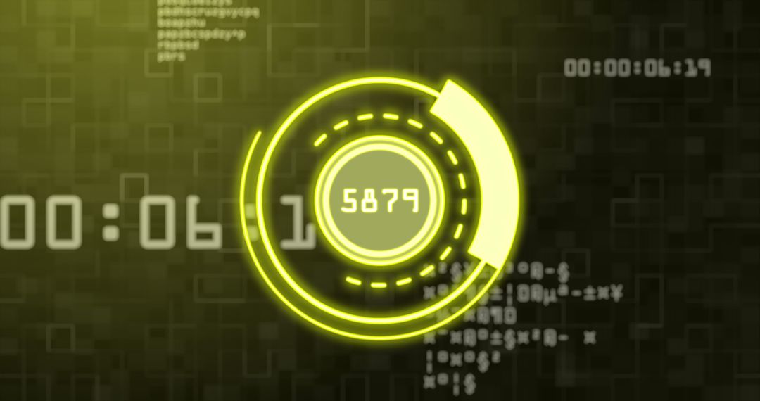 Futuristic Digital Interface with Data Scanning Visual