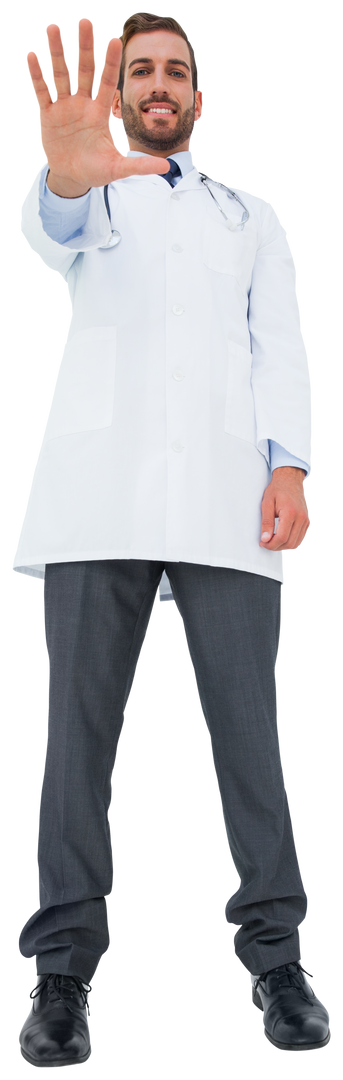 Happy Male Doctor Reaching Hand Forward, Transparent Background - Download Free Stock Images Pikwizard.com