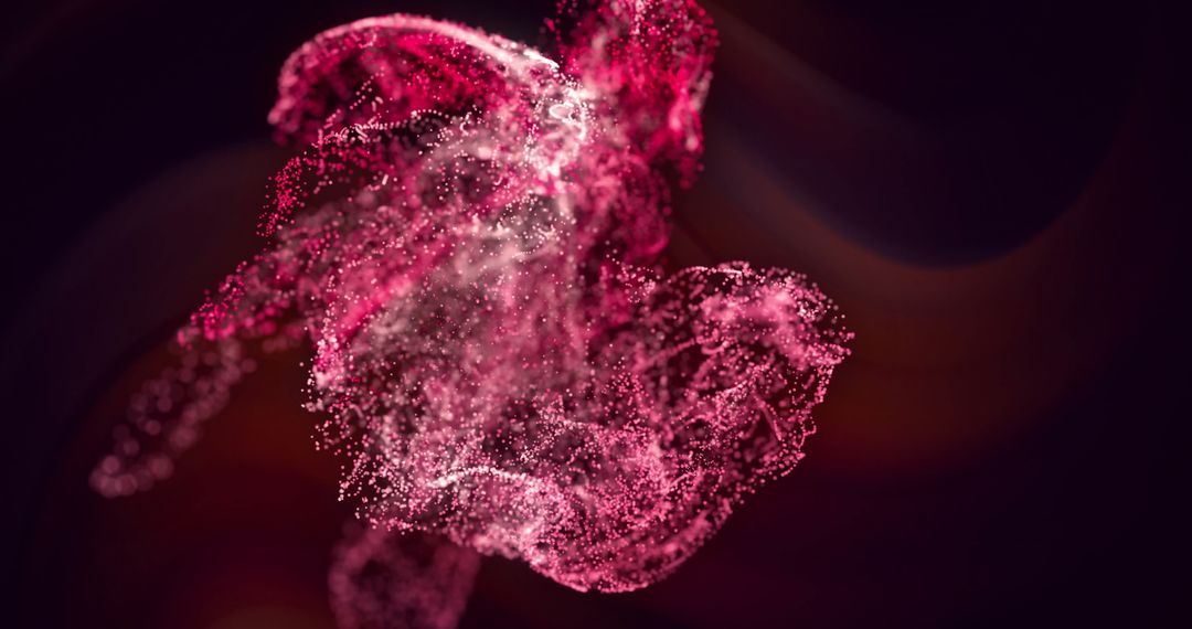 Vibrant Flow of Glowing Particles in Motion
